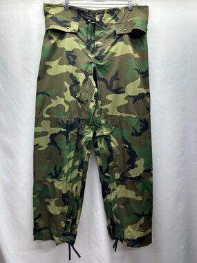 ORC Industries Camouflage Waterproof Vintage Trousers Small Military Rainsuit Pa